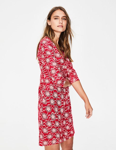 Casual Linen Tunic - Sunset, Starry Wave Casual Linen Tunic - Sunset, Starry Wave