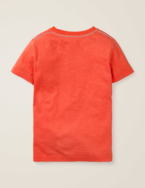 Slub Washed T-Shirt - Tropical Orange Slub Washed T-Shirt - Tropical Orange