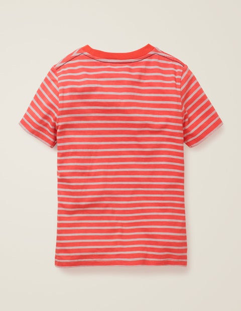 Slub Washed T-Shirt - Beam Red/Ocean Scene Blue Slub Washed T-Shirt - Beam Red/Ocean Scene Blue