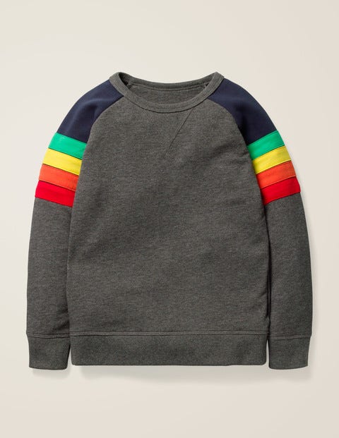 Sporty Sweatshirt - Grey Marl Rainbow Sporty Sweatshirt - Grey Marl Rainbow