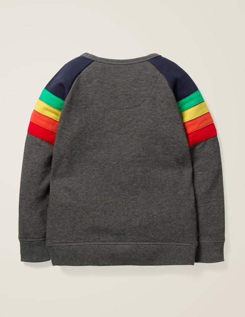 Sporty Sweatshirt - Grey Marl Rainbow Sporty Sweatshirt - Grey Marl Rainbow