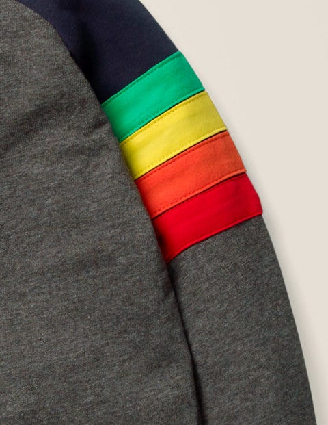 Sporty Sweatshirt - Grey Marl Rainbow Sporty Sweatshirt - Grey Marl Rainbow