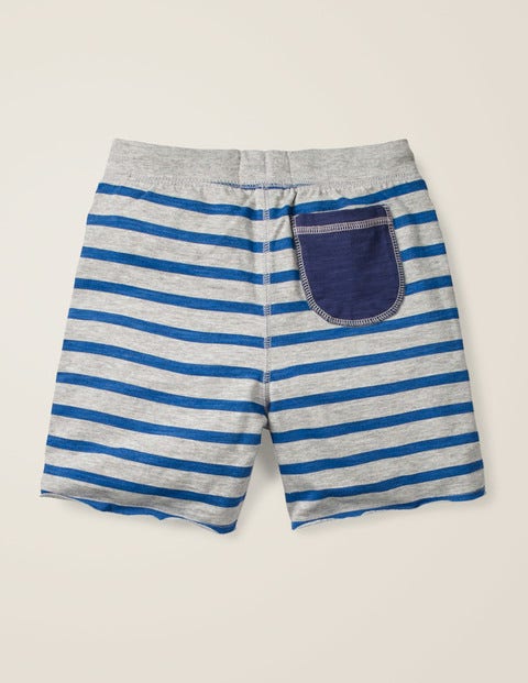 Slub Jersey Shorts - Grey Marl/College Blue Slub Jersey Shorts - Grey Marl/College Blue