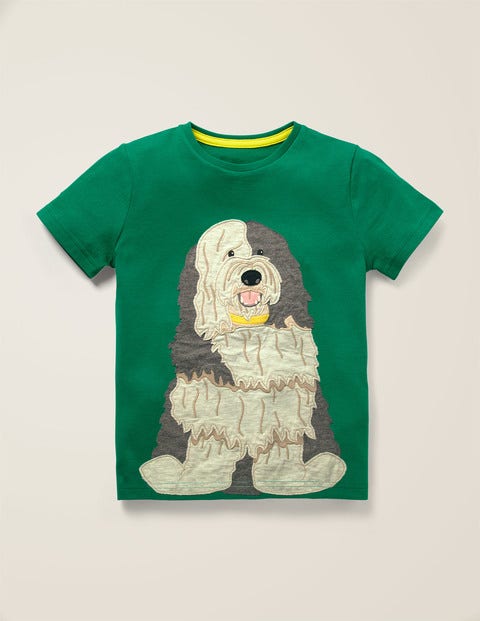 Big Animal Appliqué T-Shirt - Hike Green Dog Big Animal Appliqué T-Shirt - Hike Green Dog