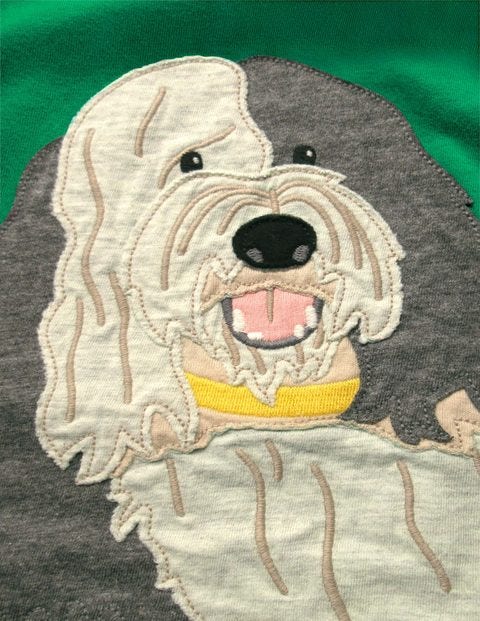 Big Animal Appliqué T-Shirt - Hike Green Dog Big Animal Appliqué T-Shirt - Hike Green Dog