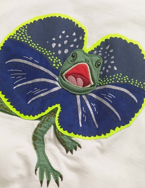 Awesome Animal T-Shirt - Ivory Frilled Lizard Awesome Animal T-Shirt - Ivory Frilled Lizard