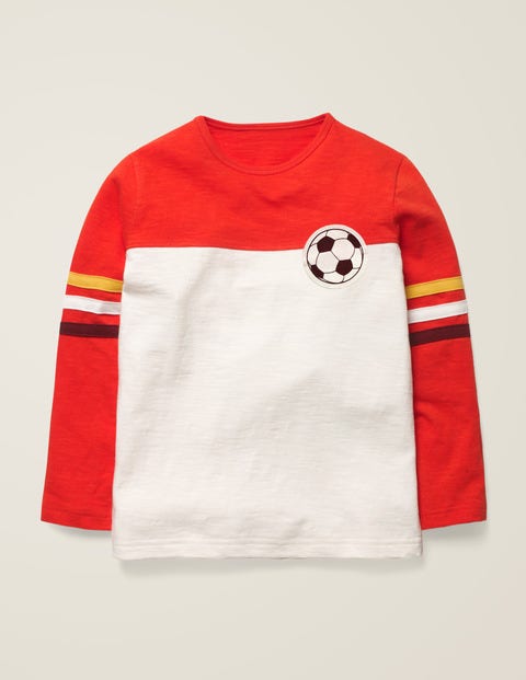 T-Shirt De Football - Ballon de foot rouge fusée/ivoire T-Shirt De Football - Ballon de foot rouge fusée/ivoire