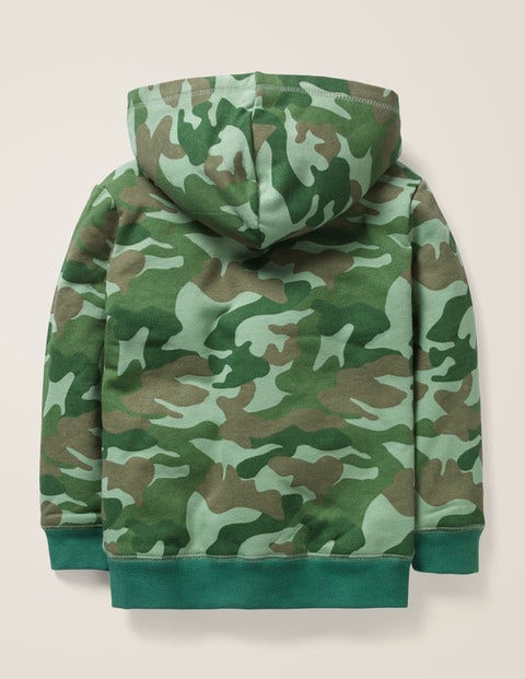 Shaggy-Lined Zip-Up Hoodie - Khaki Green Camo Shaggy-Lined Zip-Up Hoodie - Khaki Green Camo