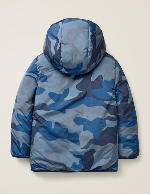 Teddy-Lined Anorak - College Blue Camouflage Teddy-Lined Anorak - College Blue Camouflage