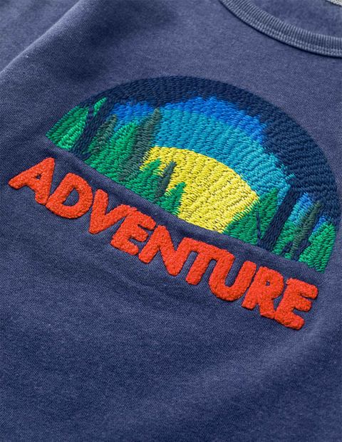 Textured Adventure Sweatshirt - Navy Blue Marl Adventure Textured Adventure Sweatshirt - Navy Blue Marl Adventure