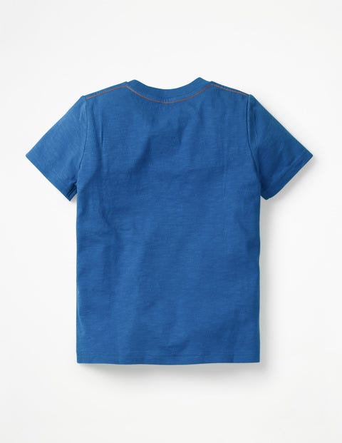 Slub Washed T-Shirt - Duke Blue/Acid Orange Slub Washed T-Shirt - Duke Blue/Acid Orange