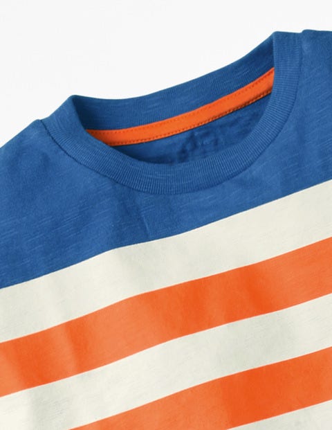 Slub Washed T-Shirt - Duke Blue/Acid Orange Slub Washed T-Shirt - Duke Blue/Acid Orange