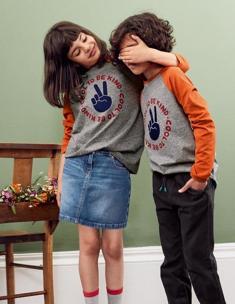 Slogan Raglan T-Shirt - Grey Marl Cool Slogan Raglan T-Shirt - Grey Marl Cool
