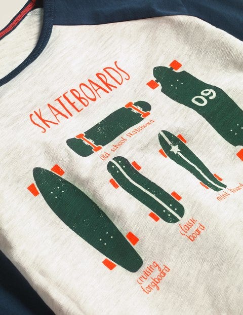 Slogan Raglan T-Shirt - Oatmeal Marl Skateboards Slogan Raglan T-Shirt - Oatmeal Marl Skateboards