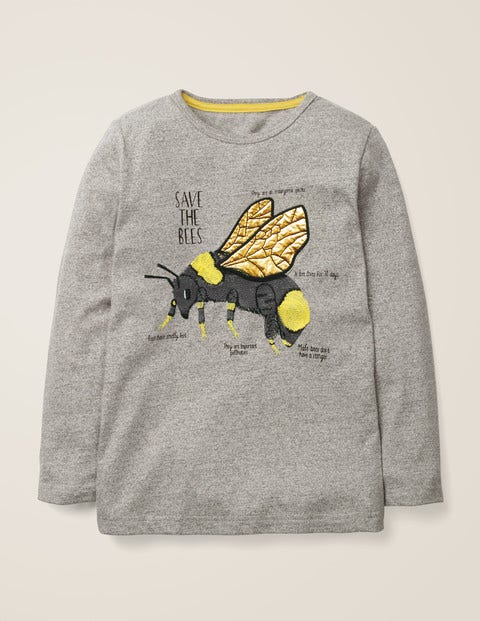 Insect Facts T-Shirt - Grey Marl Bee Insect Facts T-Shirt - Grey Marl Bee