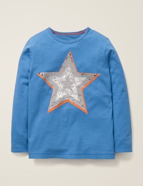 Sequin Colour Change T-Shirt - Elizabethan Blue Star Sequin Colour Change T-Shirt - Elizabethan Blue Star