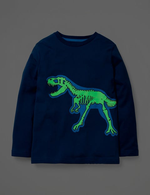 Glow-In-The-Dark Bones T-Shirt - Starboard Blue T-Rex Glow-In-The-Dark Bones T-Shirt - Starboard Blue T-Rex