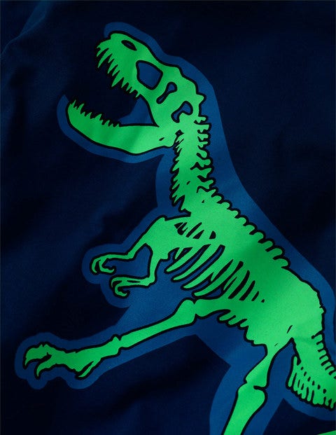 Glow-In-The-Dark Bones T-Shirt - Starboard Blue T-Rex Glow-In-The-Dark Bones T-Shirt - Starboard Blue T-Rex