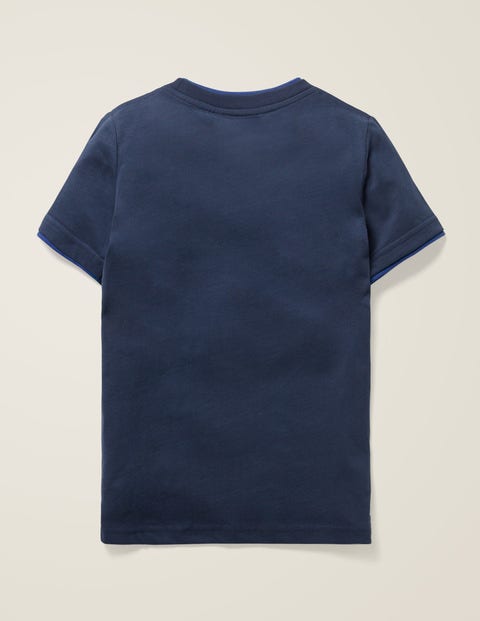Space Adventure T-Shirt - College Blue Robot Space Adventure T-Shirt - College Blue Robot