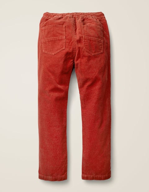 Relaxed Slim Pull-On Trousers - Spark Red Cord Relaxed Slim Pull-On Trousers - Spark Red Cord