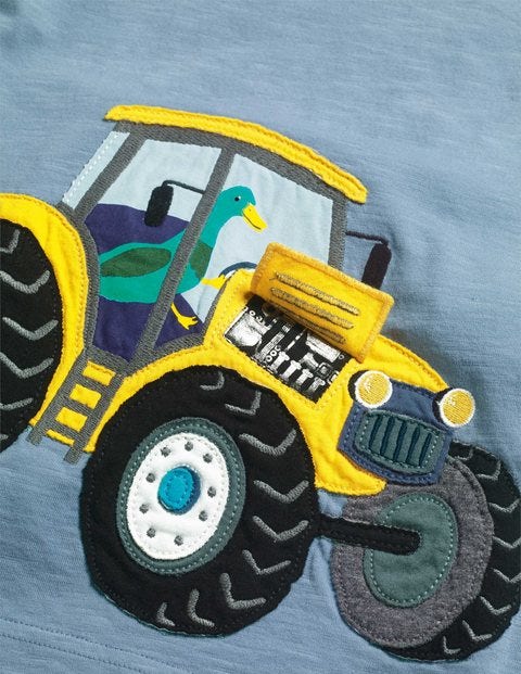 Novelty Vehicle T-Shirt - Wren Blue Tractor Novelty Vehicle T-Shirt - Wren Blue Tractor