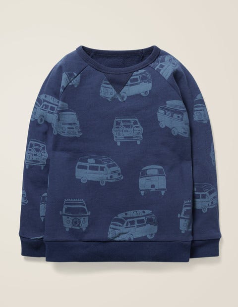 Sweatshirt Mit Fröhlichem Muster - Dunkelblau, Wohnmobile Sweatshirt Mit Fröhlichem Muster - Dunkelblau, Wohnmobile