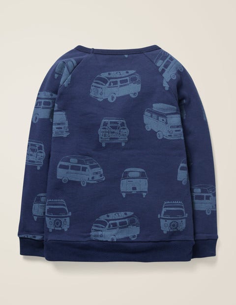 Sweatshirt Mit Fröhlichem Muster - Dunkelblau, Wohnmobile Sweatshirt Mit Fröhlichem Muster - Dunkelblau, Wohnmobile