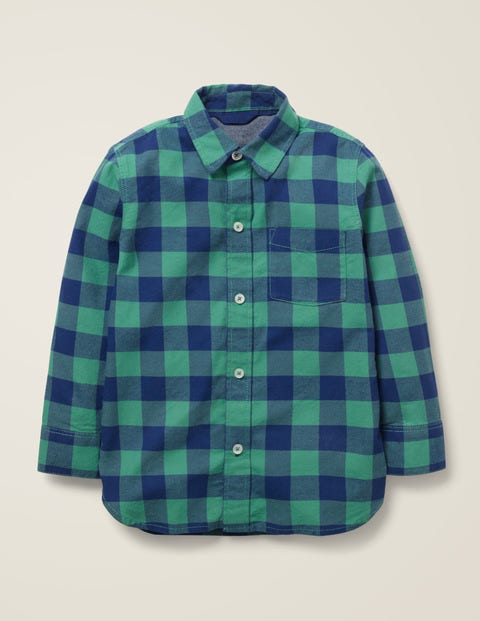 Lässiges Twill-Hemd - Segelblau/Spargelgrün Lässiges Twill-Hemd - Segelblau/Spargelgrün