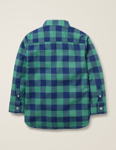 Lässiges Twill-Hemd - Segelblau/Spargelgrün Lässiges Twill-Hemd - Segelblau/Spargelgrün