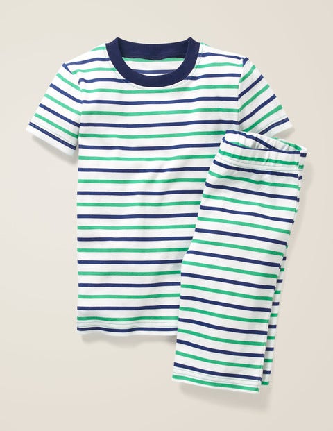 Cosy Short John Pyjamas - Ecru/Astro Green Cosy Short John Pyjamas - Ecru/Astro Green