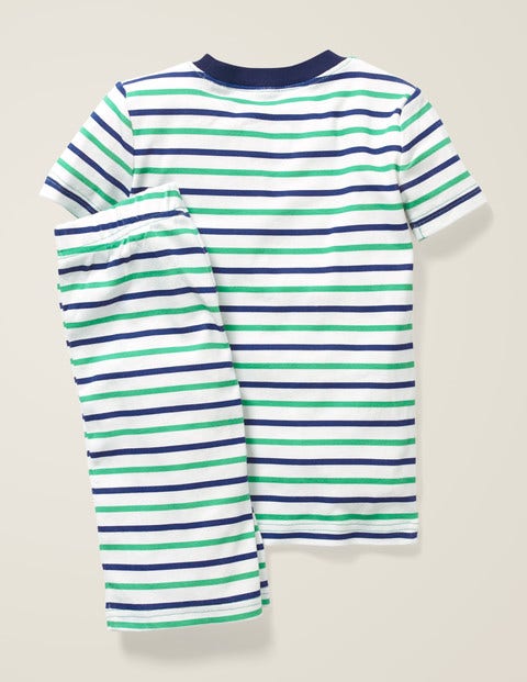 Cosy Short John Pyjamas - Ecru/Astro Green Cosy Short John Pyjamas - Ecru/Astro Green