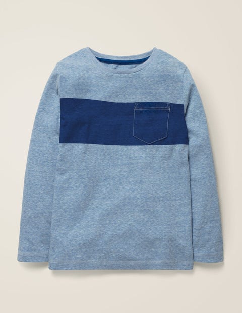 Bold Stripe T-Shirt - Blue Marl/Heron Blue Bold Stripe T-Shirt - Blue Marl/Heron Blue