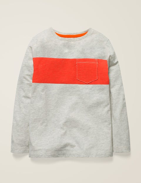 Bold Stripe T-Shirt - Oatmeal Marl/Techno Orange Bold Stripe T-Shirt - Oatmeal Marl/Techno Orange