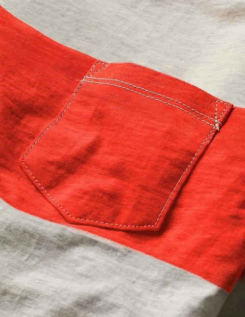 Bold Stripe T-Shirt - Oatmeal Marl/Techno Orange Bold Stripe T-Shirt - Oatmeal Marl/Techno Orange