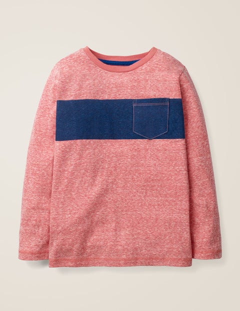 Bold Stripe T-Shirt - Red Marl/Heron Blue Bold Stripe T-Shirt - Red Marl/Heron Blue