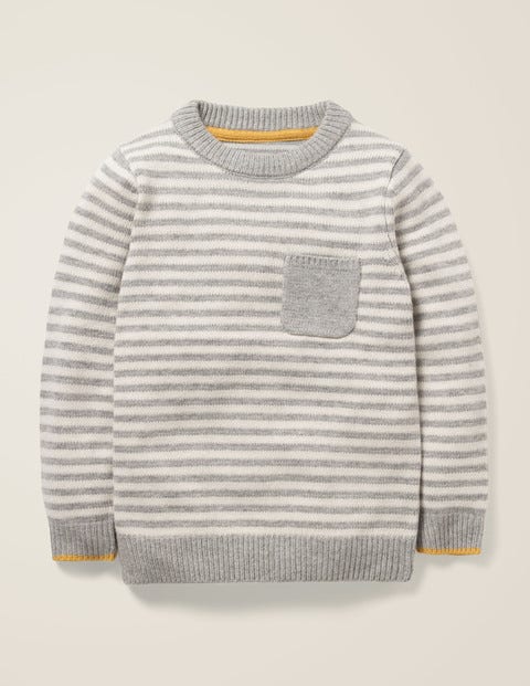 Essential Crew Jumper - Grey Marl/Ivory Essential Crew Jumper - Grey Marl/Ivory