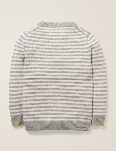 Essential Crew Jumper - Grey Marl/Ivory Essential Crew Jumper - Grey Marl/Ivory