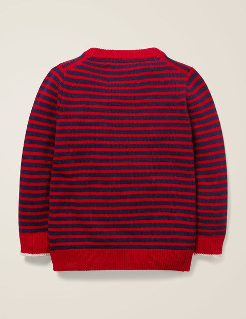 Essential Crew Sweater - College Blue/Rockabilly Red Essential Crew Sweater - College Blue/Rockabilly Red
