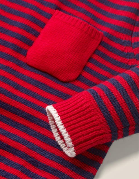 Essential Crew Sweater - College Blue/Rockabilly Red Essential Crew Sweater - College Blue/Rockabilly Red
