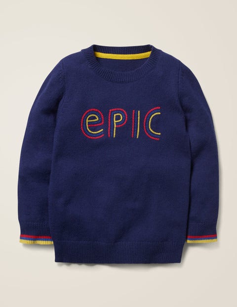 Graphic Crew Sweater - College Blue Epic Graphic Crew Sweater - College Blue Epic