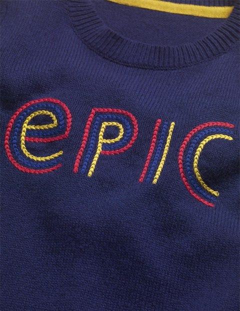 Graphic Crew Sweater - College Blue Epic Graphic Crew Sweater - College Blue Epic