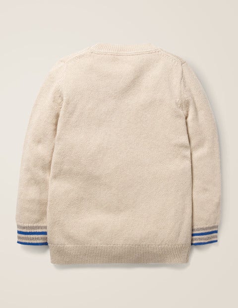 Graphic Crew Sweater - Oatmeal Marl Dog Graphic Crew Sweater - Oatmeal Marl Dog