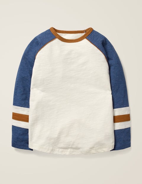 Raglan T-Shirt - Ecru/Blue Marl Raglan T-Shirt - Ecru/Blue Marl