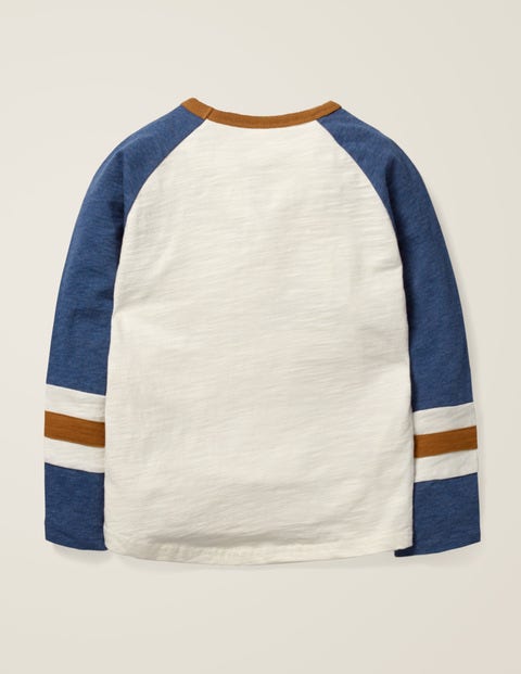 Raglan T-Shirt - Ecru/Blue Marl Raglan T-Shirt - Ecru/Blue Marl