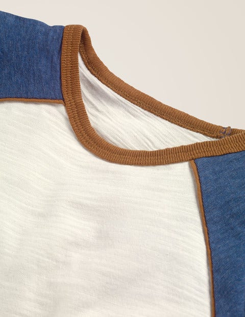 Raglan T-Shirt - Ecru/Blue Marl Raglan T-Shirt - Ecru/Blue Marl