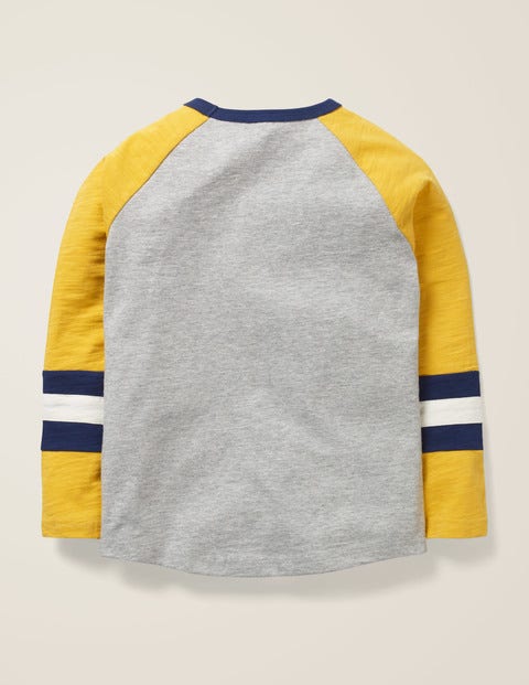 Raglan T-Shirt - Grey Marl/Mustard Yellow Raglan T-Shirt - Grey Marl/Mustard Yellow