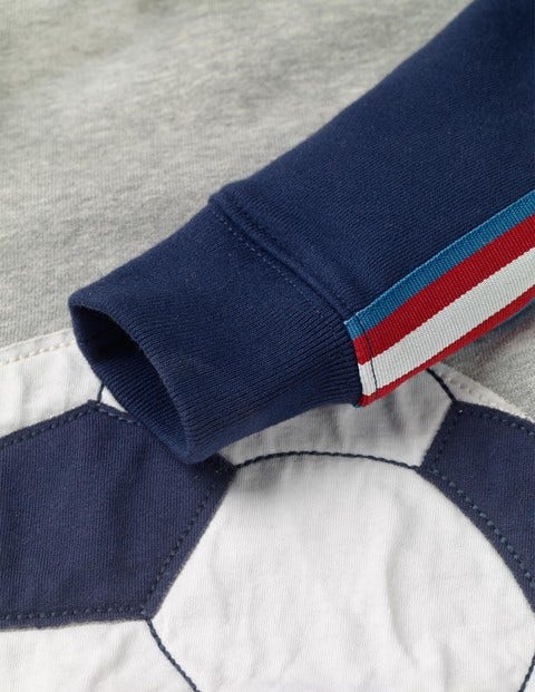 Football Hoodie - Mid Grey Marl Football Football Hoodie - Mid Grey Marl Football