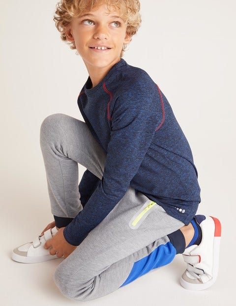 Active Sweatpants - Grey Marl/Heron Blue Active Sweatpants - Grey Marl/Heron Blue