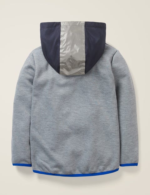 Active Zip-Up Hoodie - Grey Marl/Navy Blue Active Zip-Up Hoodie - Grey Marl/Navy Blue