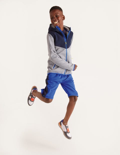 Active Zip-Up Hoodie - Grey Marl/Navy Blue Active Zip-Up Hoodie - Grey Marl/Navy Blue